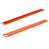 VEVOR Forklift Extensions 96 x 6.5 in, Upgrade Retaining Loop & Bottom Lock, for Forklifts and Forklift Trucks, Heavy-Duty Industrial Pallet Fork Attachments, Extended Load Handling, Orange, 1 Pair