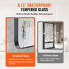 VEVOR Wall Mounted Makeup Mirror - shatterproof tempered glass feature graphic