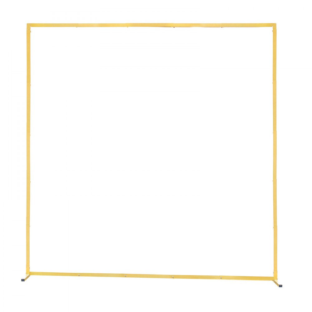 VEVOR Arch Backdrop Stand, 6.6 x 6.6 ft, Stable Structure, Easy Assembly, Square Gold Metal Arch Backdrop Stand for Wedding, Birthday Party, Graduation, Holiday Celebration, and Ceremony Decoration
