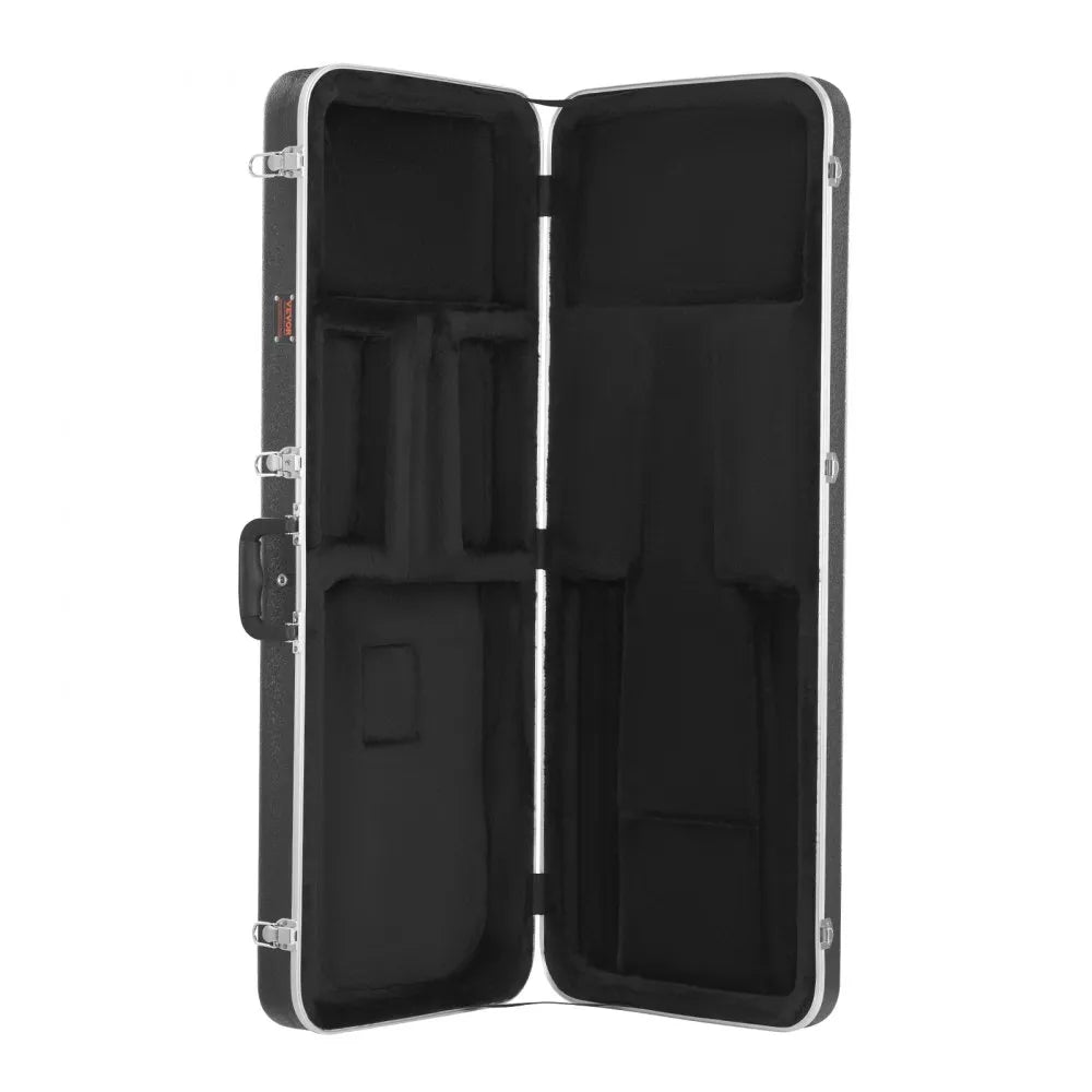 VEVOR Electric Guitar Hard Case, 41.34 in Rectangular Guitar Hard Case, With Lock Latch Key Handle, ABS Padding Soft Lining Water-Resistant Hard Shell Guitar Case, for 39 in Electric Guitar, Black