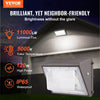 VEVOR LED Wall Pack Lights, 120W 11000LM, 5000K Commercial Outdoor Lights Security Lighting Fixture, with Intelligent Light Sensing 240 LED beads Energy Saving for Garages Yards, IP65 Waterproof