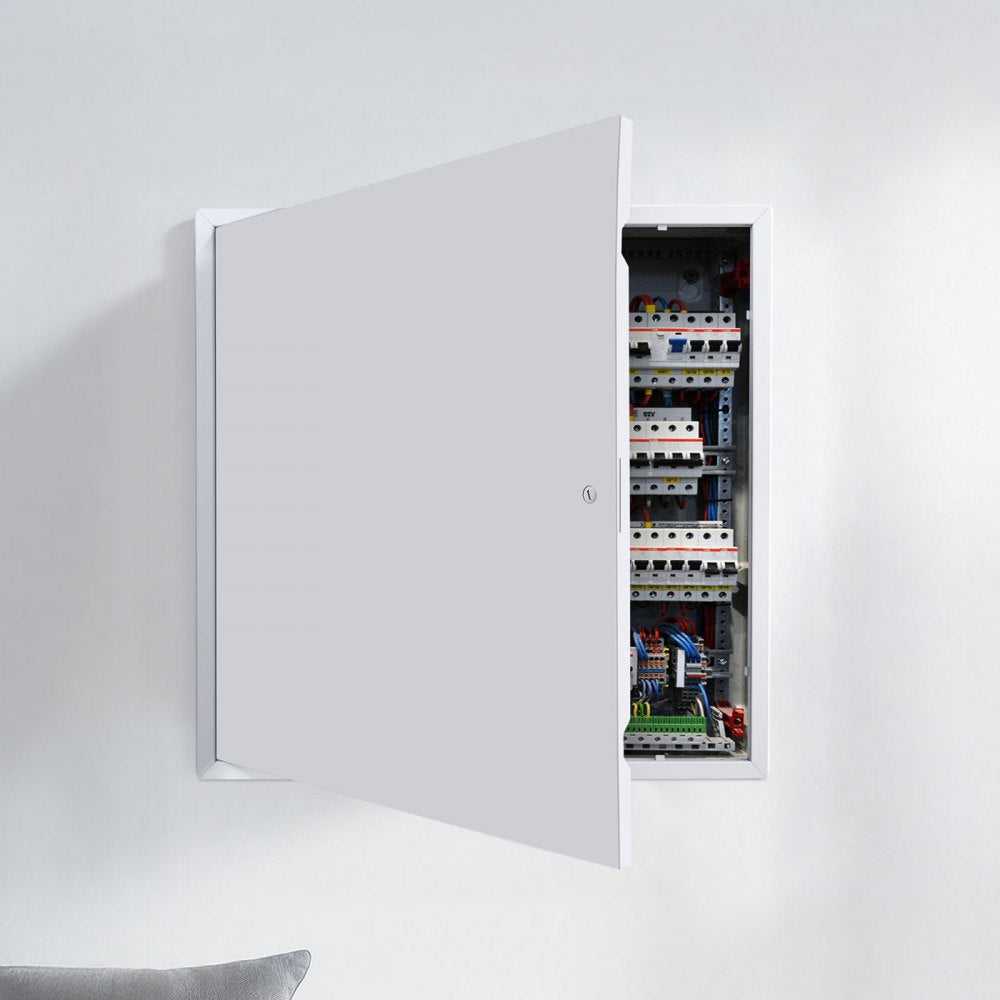 VEVOR Access Panel for Drywall & Ceiling, 24 x 24 Inch Plumbing Access Panels, Reinforced Access Door, Heavy-Duty Steel Wall Hole Cover, Easy Install Removable Hinged Panel for Wiring & Cables, Silver