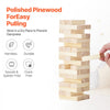 VEVOR Tumbling Timber Toy, 54 Blocks Tumble Tower Blocks Game, Pine Wood Tumbling Tower Game with Storage Crate, Wooden Stacking Game for 1 or More Players, Tumble Tower Family Game for Indoor/Outdoor