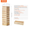 VEVOR Tumbling Timber Toy, 54 Blocks Tumble Tower Blocks Game, Pine Wood Tumbling Tower Game with Storage Crate, Multiple Ways to Play Wooden Stacking Game, Tumble Tower Family Game for Indoor/Outdoor