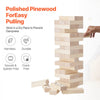 VEVOR Tumbling Timber Toy, 54 Blocks Large Tumble Tower Blocks Game, Pine Wood Tumbling Tower Game with Carry Bag and Scoreboard, Wooden Stacking Game, Tumble Tower Family Games for Indoor/Outdoor