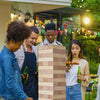 VEVOR Tumbling Timber Toy, 54 Blocks Large Tumble Tower Blocks Game, Pine Wood Tumbling Tower Game with Carry Bag and Scoreboard, Wooden Stacking Game, Tumble Tower Family Games for Indoor/Outdoor