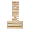 VEVOR Tumbling Timber Toy, 60 Blocks Giant Tumble Tower Blocks Game, Pine Wood Tumbling Tower Game with Storage Crate and Scoreboard, Wooden Stacking Game, Tumble Tower Family Games for Indoor/Outdoor
