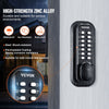 VEVOR Mechanical Keyless Entry Door Lock, 14 Digit Keypad, Outdoor Gate Door Locks Set with Surface-mounted Latch, Water-proof Zinc Alloy, Keypad and Knob, Easy to Install, for Garden, Garage, Yard