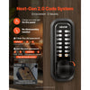VEVOR Mechanical Keyless Entry Door Lock, 2.0 Code Upgrade, 4-7 Digits Code, Single-Sided Push Button Combination Mechanical Keypad Door Knob, Auto Locking, for Garden Gates, Indoor or Outdoor, Black