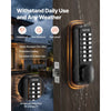 VEVOR Mechanical Keyless Entry Door Lock, 2.0 Code Upgrade, 4-7 Digits Code, Single-Sided Push Button Combination Mechanical Keypad Door Knob, Auto Locking, for Garden Gates, Indoor or Outdoor, Black