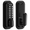 VEVOR Mechanical Keyless Entry Door Lock, 2.0 Code Upgrade, 4-7 Digits Code, Single-Sided Push Button Combination Mechanical Keypad Door Knob, Auto Locking, for Garden Gates, Indoor or Outdoor, Black