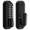 VEVOR Mechanical Keyless Entry Door Lock, 2.0 Code Upgrade, 4-7 Digits Code, Single-Sided Push Button Combination Mechanical Keypad Door Knob, Auto Locking, for Garden Gates, Indoor or Outdoor, Black