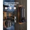 VEVOR Mechanical Keyless Entry Door Lock, 2.0 Code Upgrade, 4-7 Digits Code, Single-Sided Push Button Combination Keypad Door Lock with Handle, Auto Locking, for Indoor or Outdoor, Oil-Rubbed Bronze
