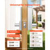 VEVOR Mechanical Keyless Entry Door Lock, 2.0 Code Upgrade, 5 Digits Code, Single-Sided Push Button Combination Keypad Door Lock with Handle, Auto Locking, for Garden Gates, Indoor or Outdoor, Silver