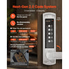 VEVOR Mechanical Keyless Entry Door Lock, 2.0 Code Upgrade, 5 Digits Code, Single-Sided Push Button Combination Keypad Door Lock with Handle, Auto Locking, for Garden Gates, Indoor or Outdoor, Silver