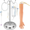 VEVOR 12 PCS Phlebotomy Practice Kit, IV Venipuncture Intravenous Training, High Simulation IV Practice Arm Kit with Carrying Bag, Practice and Perfect IV Skills, for Students Nurses and Professionals