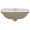 VEVOR Undermount Bathroom Sink, 20.28 x 15.16 Inch Rectangular White Ceramic Vessel Sink with Overflow Hole, Under Counter Drop in Modern Lavatory Vanity Bath Wash Bowl Basin, Rectangle Small Space