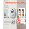 VEVOR Keyless Entry Door Lock with Handle Set, Electronic Keypad Deadbolt with Lever Handles, Pioneering Easy-Grip Design, Customizable User Codes, Keyed Entry, Auto Lock, Anti-Peeking, Silver