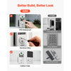 VEVOR Keyless Entry Door Lock with Handle Set, Electronic Keypad Deadbolt with Lever Handles, Pioneering Easy-Grip Design, Customizable User Codes, Keyed Entry, Auto Lock, Anti-Peeking, Silver