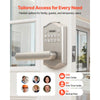 VEVOR Keyless Entry Door Lock with Handle, Electronic Lever Door Handle with Keypad, Customizable User Codes, Keyed Entry, Auto Lock, Anti-Peeking Password, Backlit Keypad, for Home, Satin Nickel