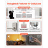 VEVOR Keyless Entry Door Lock with Handle, Electronic Lever Door Handle with Keypad, Customizable User Codes, Keyed Entry, Auto Lock, Anti-Peeking Password, Backlit Keypad, for Home, Satin Nickel