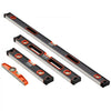 VEVOR 4-Piece Torpedo Level, 48/24/16/10 Inch Box Levels Set, Fluorescent Light Up Bubble Vials Ruler for 45/90/180 Degree, Aluminum Alloy Magnetic Leveler Tool, Shock-Proof(Only 10-inch has magnetic)