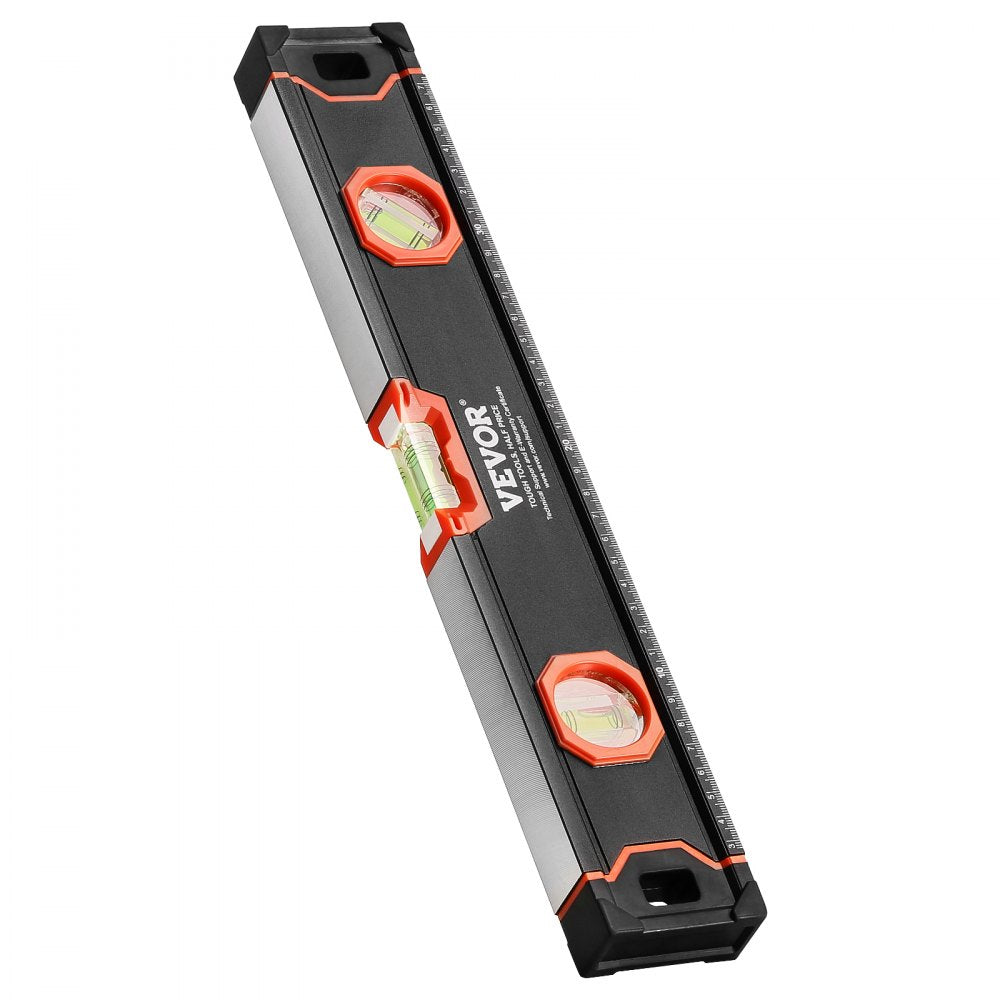 VEVOR 6-Piece Torpedo Level, 78/48/32/24/16/10 Inch All Magnetic Levels Set, Bubble Vials Ruler for 45/90/180 Degree, Aluminum Alloy Magnetic Box Leveler Tool, Shock-Resistance, SAE and Metric Scale