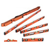 VEVOR Magnetic Torpedo Level, 78/48/32/24/16/10 in Mechanical Level Set, Bubble Vials Ruler for 45/90/180 Degree, Aluminum Alloy Leveler Tool w/ Viewing Window, Shock-Resistant for Plumbing, Wood