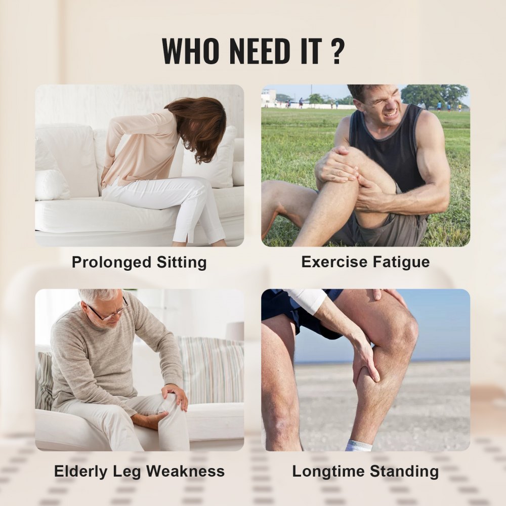 VEVOR Leg Massager with Air Compression, Foot and Calf Massager with 3 Modes & 3 Intensities, LCD Controller, Compression Massage Boot for Circulation, Swelling and Pain Relief- Great Gift for Mom/Dad