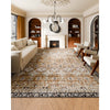 VEVOR Area Rug, 9 x 12 ft Large Washable Rug, Non-Slip and Tear-Resistant Soft Carpet, Pet & Child Friendly Vintage Area Rugs, Indoor Mat for Bedroom, Living Room, Kids Room, Office, Brown Green