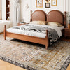 VEVOR Area Rug, 9 x 12 ft Large Washable Rug, Non-Slip and Tear-Resistant Soft Carpet, Pet & Child Friendly Vintage Area Rugs, Indoor Mat for Bedroom, Living Room, Kids Room, Office, Brown Green