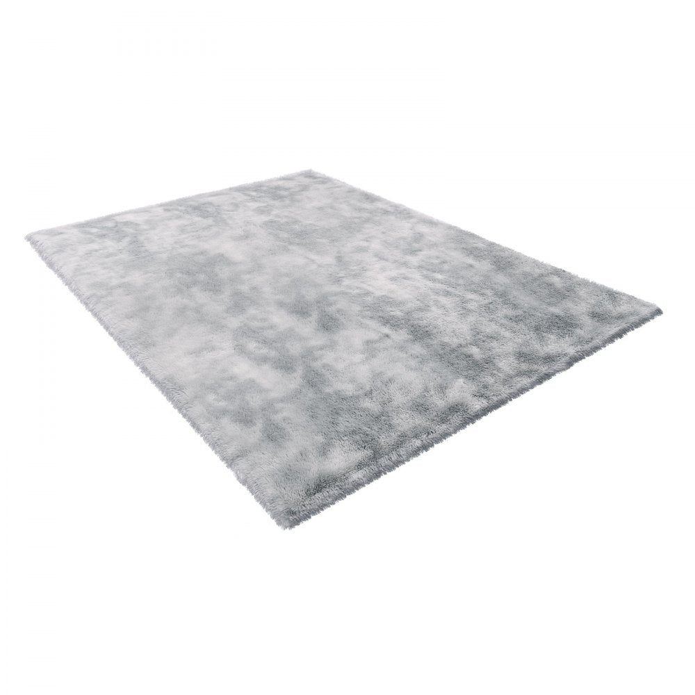 VEVOR Indoor Plush Area Rugs, 9 x 12 ft Soft Plush Carpet, Furry Shag Area Rugs for Living Room, Bedroom, Modern Home Decor Aesthetic Long-Pile Rug, Non-Shedding, Slip-Resistant, Tie-Dye Light Gray