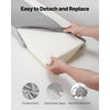 VEVOR Bed Wedge Pillow for Headboard, Queen Size, 60"x10"x6" Bed Gap Filler, Fill 0-7" Gap Between Headboard and Mattress, 25D Foam Mattress Wedge Headboard Pillow with Side Pocket, for Backrest, Gray