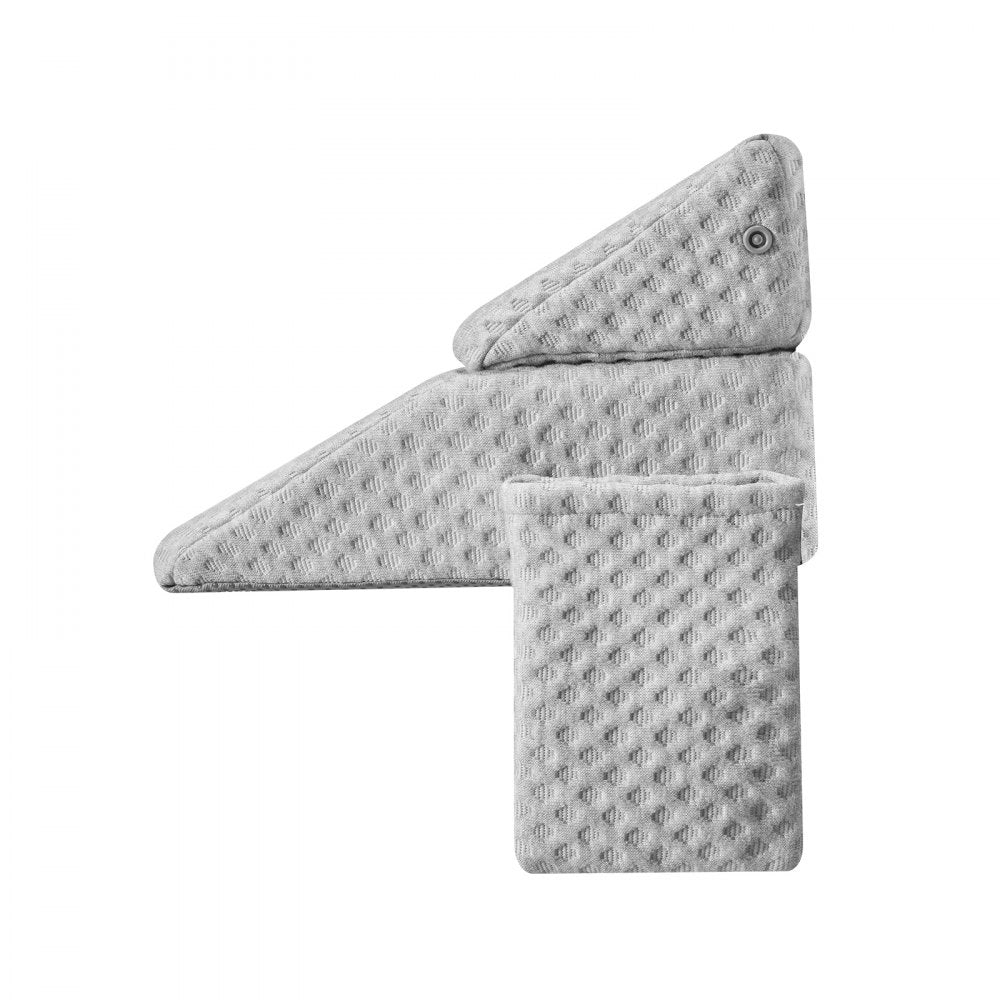 VEVOR Bed Wedge Pillow for Headboard, Queen Size, 60"x10"x6" Bed Gap Filler, Fill 0-7" Gap Between Headboard and Mattress, 25D Foam Mattress Wedge Headboard Pillow with Side Pocket, for Backrest, Gray