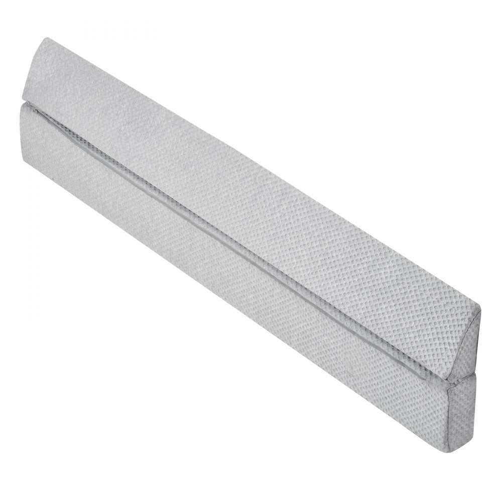 VEVOR Bed Wedge Pillow for Headboard, Queen Size, 60"x6"x6" Foam Bed Gap Filler - Fill 0-7" Gap, Versatile Flip-Over Mattress Wedge Headboard Pillow with Anti-Slip Bottom, for Sleeping Backrest, Gray