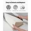 VEVOR Bed Wedge Pillow for Headboard, King Size, 72"x10"x6" Bed Gap Filler, Fill 0-7" Gap Between Headboard and Mattress, 25D Foam Mattress Wedge Headboard Pillow with Side Pocket, for Backrest, Gray