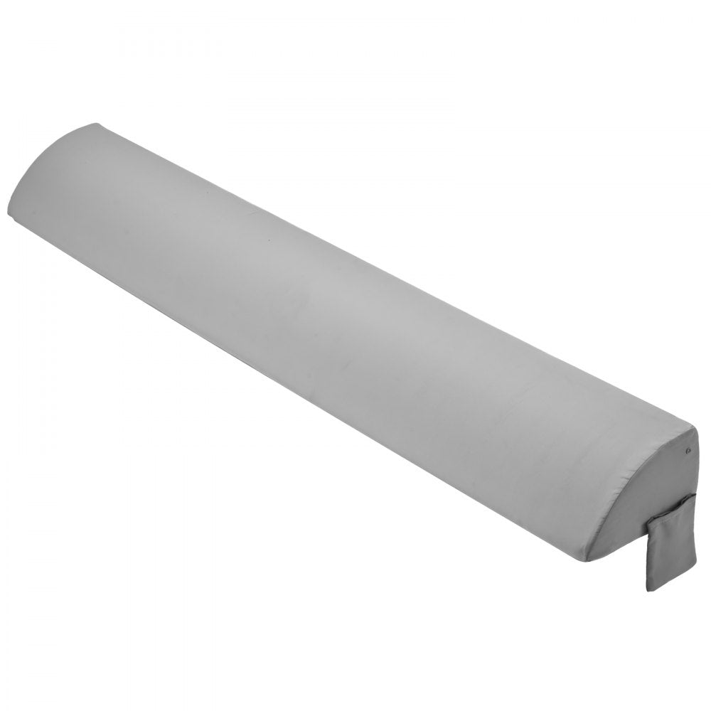 VEVOR Bed Wedge Pillow for Headboard, King Size, 72"x10"x6" Bed Gap Filler, Fill 0-7" Gap Between Headboard and Mattress, 25D Foam Mattress Wedge Headboard Pillow with Side Pocket, for Backrest, Gray