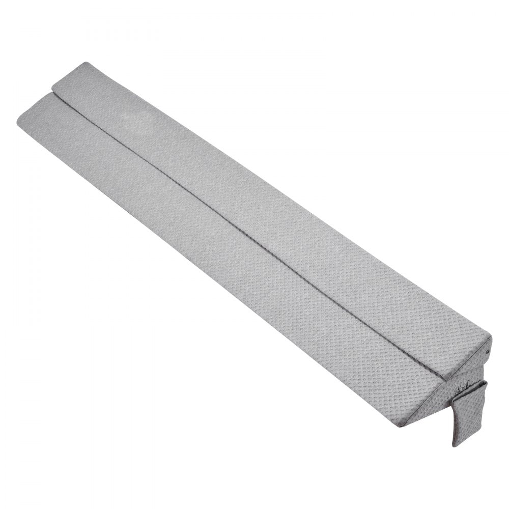 VEVOR Bed Wedge Pillow for Headboard, King Size, 76"x10"x6" Bed Gap Filler, Fill 0-7" Gap Between Headboard and Mattress, 25D Foam Mattress Wedge Headboard Pillow with Side Pocket, for Backrest, Gray