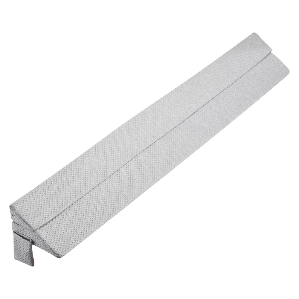 VEVOR Bed Wedge Pillow for Headboard, King Size, 76"x10"x6" Bed Gap Filler, Fill 0-7" Gap Between Headboard and Mattress, 25D Foam Mattress Wedge Headboard Pillow with Side Pocket, for Backrest, Gray