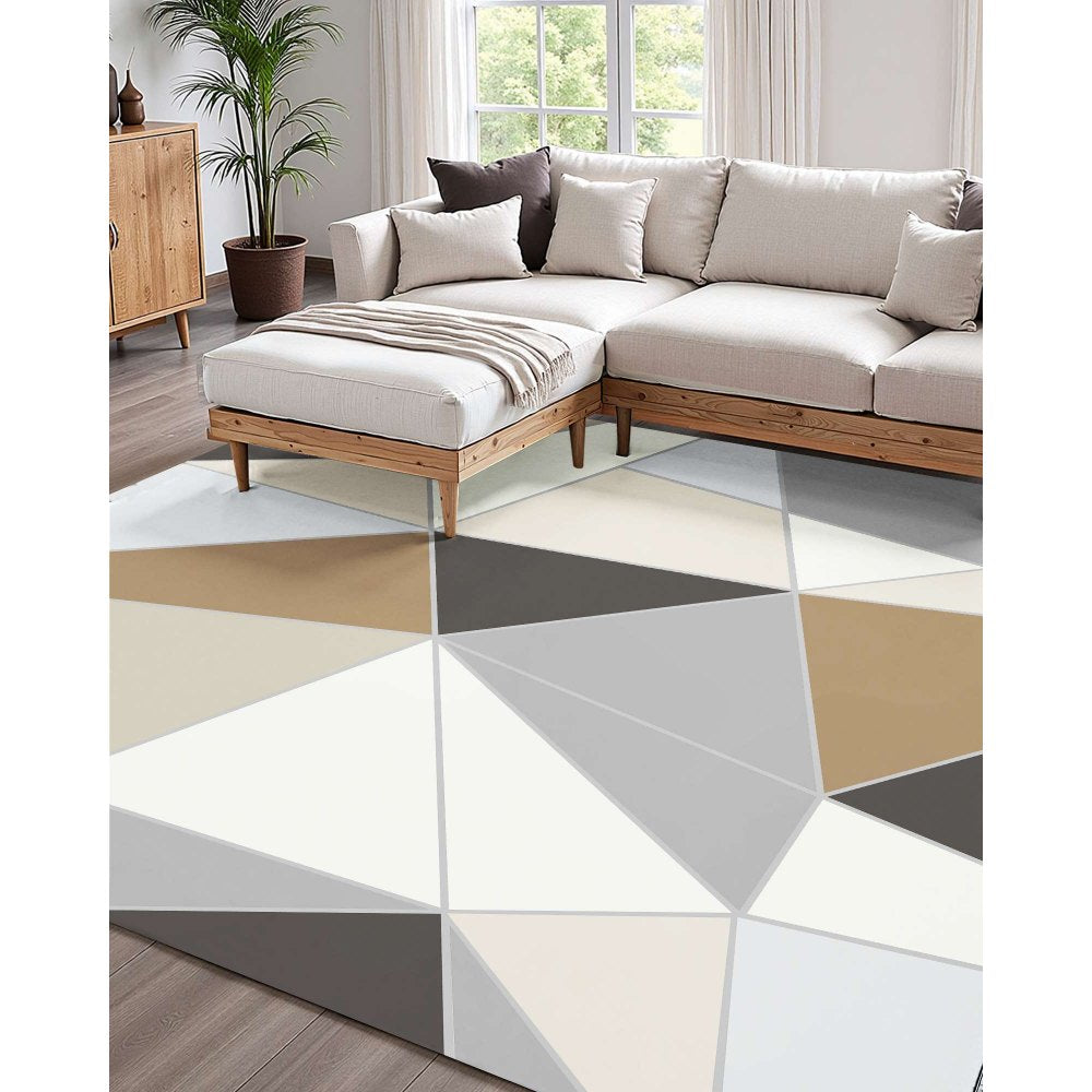 VEVOR Area Rug, 5 x 7 ft Large Washable Rug, Non-Slip and Tear-Resistant Soft Carpet, Pet & Child Friendly Modern Area Rugs, Indoor Mat for Bedroom, Living Room, Kids Room, Entryway, Charcoal Gray