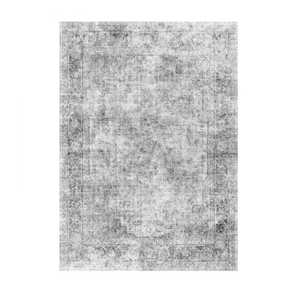 VEVOR Area Rug, 6 x 9 ft Large Washable Boho Rug, Non-Slip and Tear-Resistant Soft Carpet, Pet & Child Friendly Bohemian Area Rugs, Indoor Mat for Bedroom, Living Room, Kids Room, Entryway, Gray