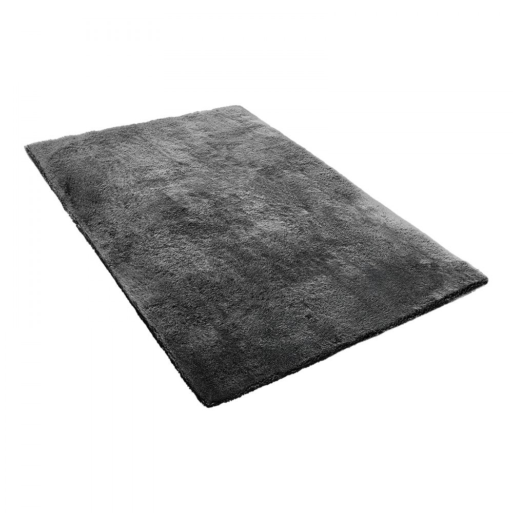 VEVOR Indoor Plush Area Rugs, 5 x 8 ft Soft Plush Carpet, Furry Shag Area Rugs for Living Room, Bedroom, Sunroom, Modern Home Decor Aesthetic, Non-Shedding, Non-Woven, Slip-Resistant, Dark Gray