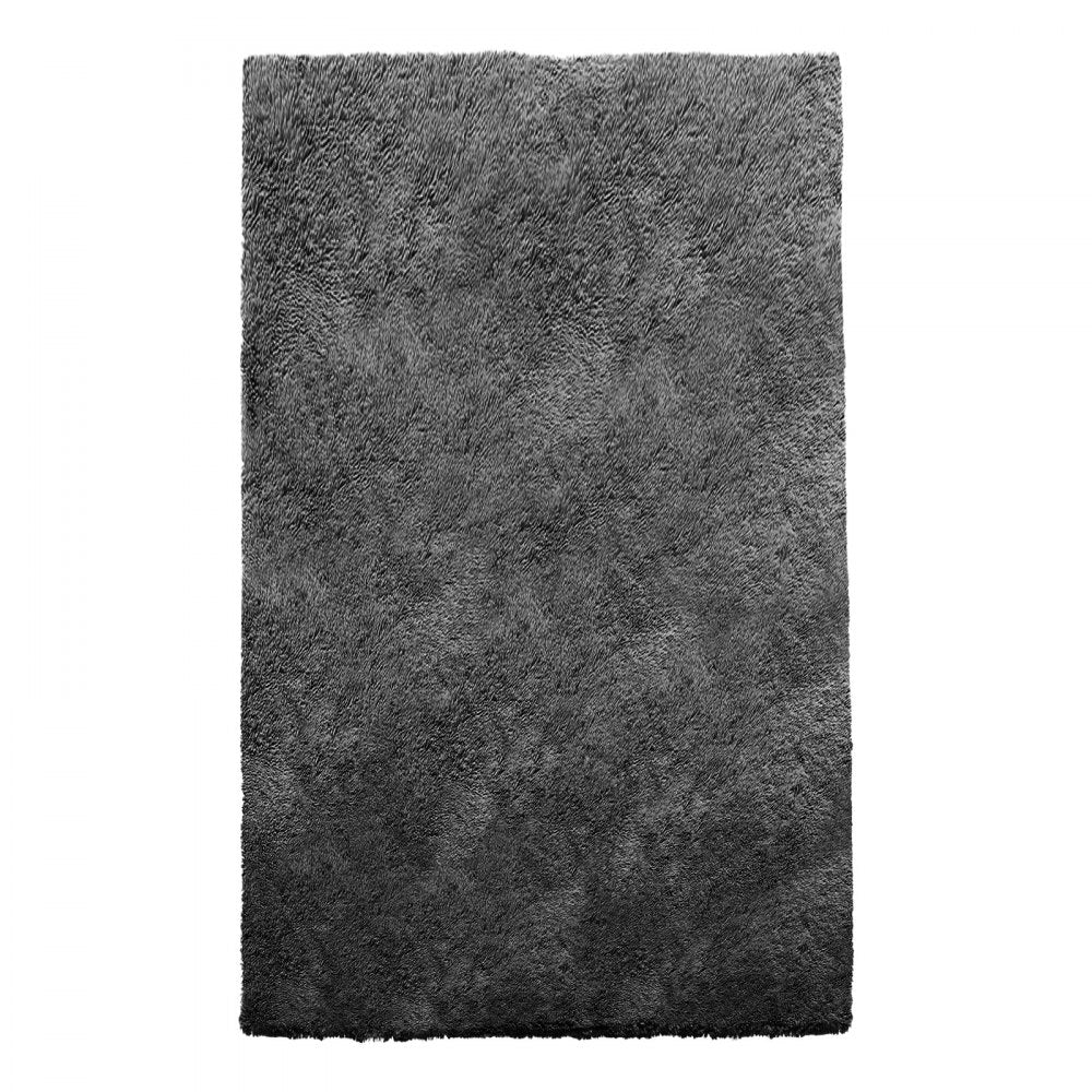 VEVOR Indoor Plush Area Rugs, 5 x 8 ft Soft Plush Carpet, Furry Shag Area Rugs for Living Room, Bedroom, Sunroom, Modern Home Decor Aesthetic, Non-Shedding, Non-Woven, Slip-Resistant, Dark Gray