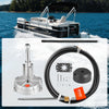 VEVOR Boat Steering System, 17 ft Boat Control Cable Outboard Rotary Steering System Kit with Aluminum Alloy Helm, Durable Marine Replacement for Fishing Boats, Small Sailboats, Speedboats, Lifeboats