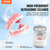 VEVOR Ultrasonic Cleaner for Dentures, 200ML Retainer Cleaner Machine with UV Light, 30W Cleaning Machine for Dental, Retainer, Aligner, Braces, Mouth Guards, Toothbrush Head, Shaver Head, Jewelry