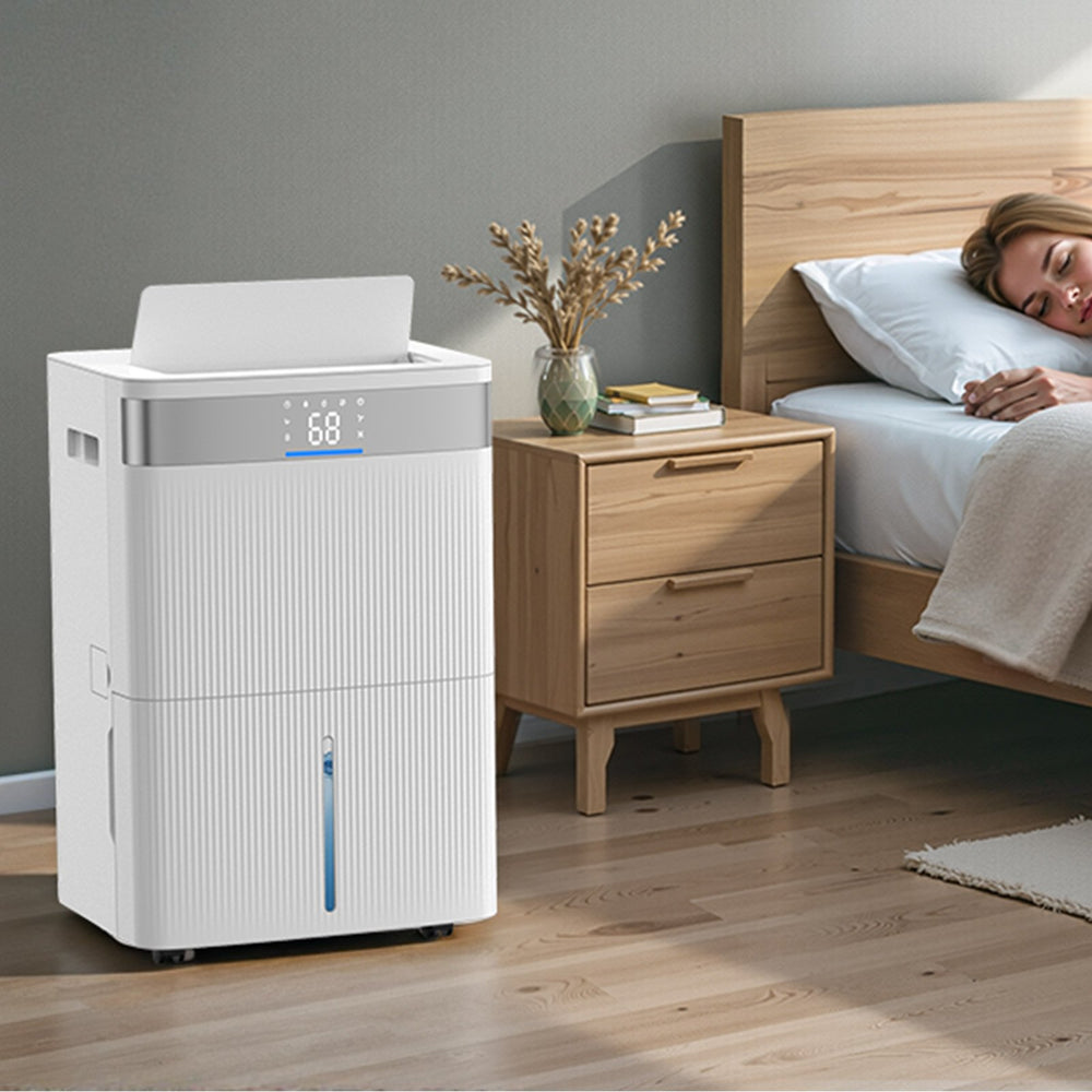 VEVOR 80 Pints Dehumidifier for Home & Basement, Drain Hose for Commercial & Industrial Use, Smart Humidity Control, Low Noise for Large Rooms, Warehouses, Bedrooms & Storage, Large Coverage,White