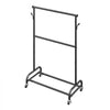 VEVOR Clothes Rack, Rolling Clothing Garment Rack with Adjustable Crossbar and Side Hooks, 150 lbs Load Capacity, Heavy Duty Carbon Steel Clothing Racks with Wheels for Bedroom, Laundry, Living Room