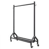 VEVOR Clothes Rack, Rolling Clothing Garment Rack with Hanging Rod and Side Hooks, 198 lbs Load Capacity, Heavy Duty Carbon Steel Clothing Racks with Wheels, Ideal for Bedroom, Laundry, Living Room