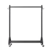 VEVOR Clothes Rack, Rolling Clothing Garment Rack with Hanging Rod and Side Hooks, 198 lbs Load Capacity, Heavy Duty Carbon Steel Clothing Racks with Wheels, Ideal for Bedroom, Laundry, Living Room