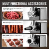 VEVOR Meat Grinder, 3 Lbs/Min Capacity Electric Meat Grinders with Blade, Grinding Plate, Sausage Maker, Kubbe Kit, Stainless Steel Meat Mincer for Home Kitchen